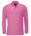 11353 Winter II SOL'S Winter II Long Sleeve Cotton Piqué Polo Shirt Flash Pink colour image